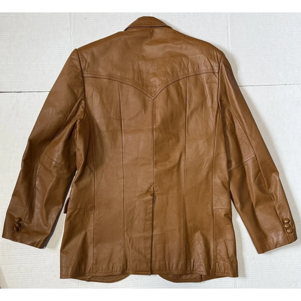 PIONEER WEAR - Men's‎ VINTAGE Leather Blazer Jacket - Size 40